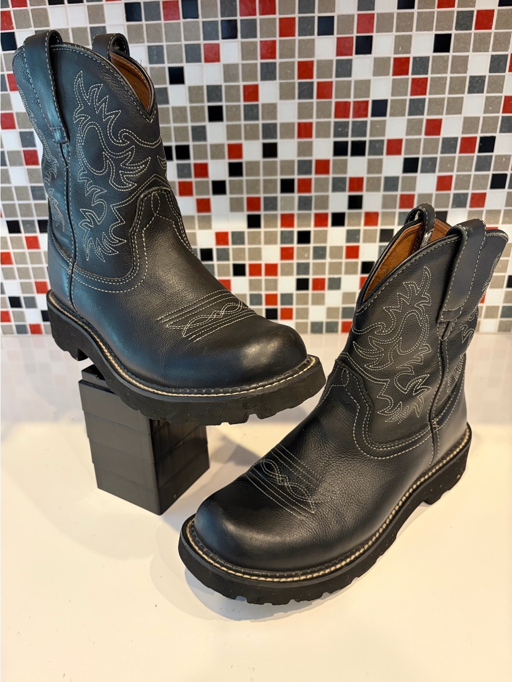 Ariat Original Fatbaby Western/Work Leather Cowgirl Boots - Size 10